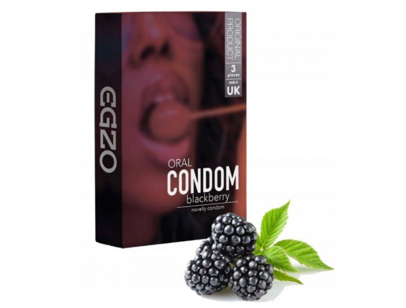 Prezerwatywy smakowe jeżynowe Oral Blackberry 3 sztuki